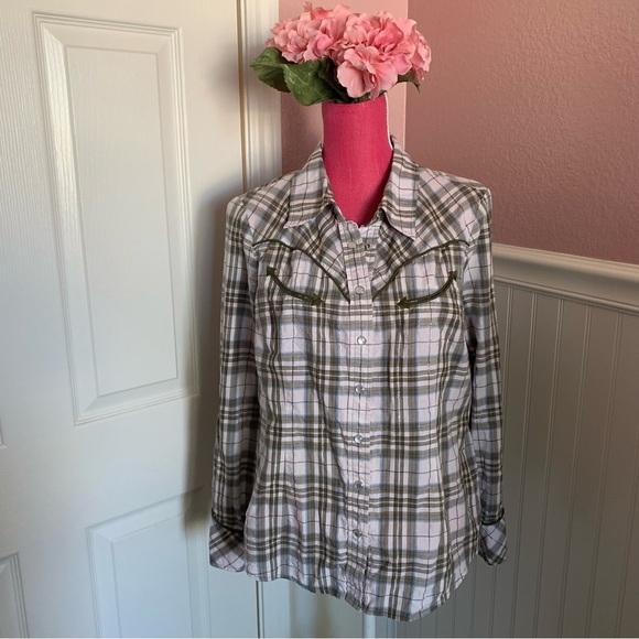 Allen B Women’s Western Shirt with Pearl Snaps, size L - Picture 1 of 8